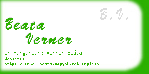 beata verner business card