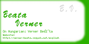 beata verner business card